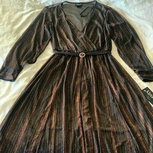 Sheer Black Midi Dress